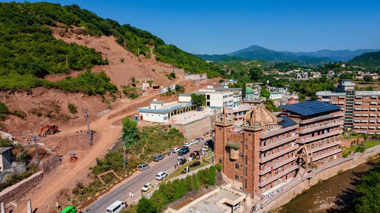 Abbottabad city among green hills