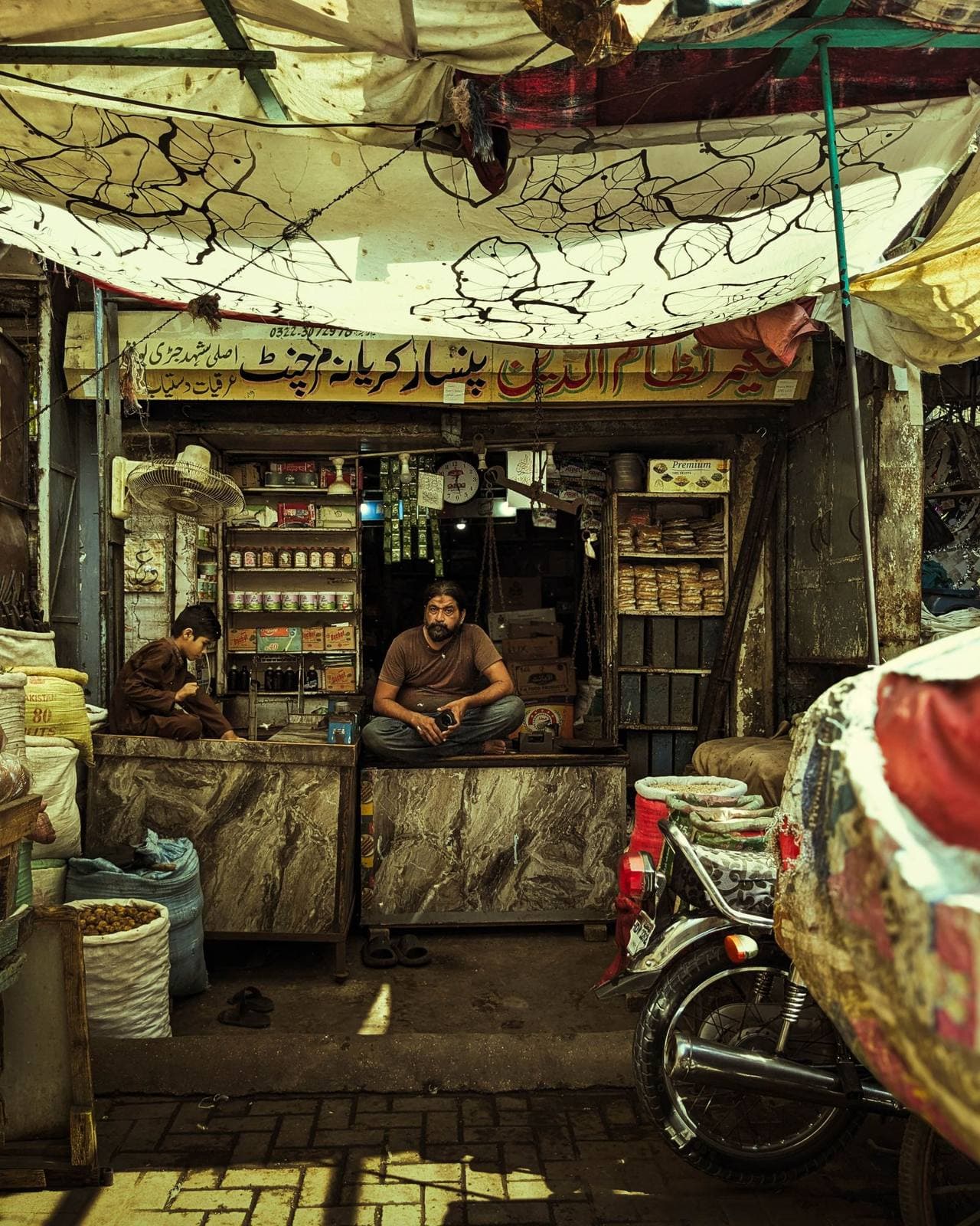 A traditional market in Hyderabad, Sindh