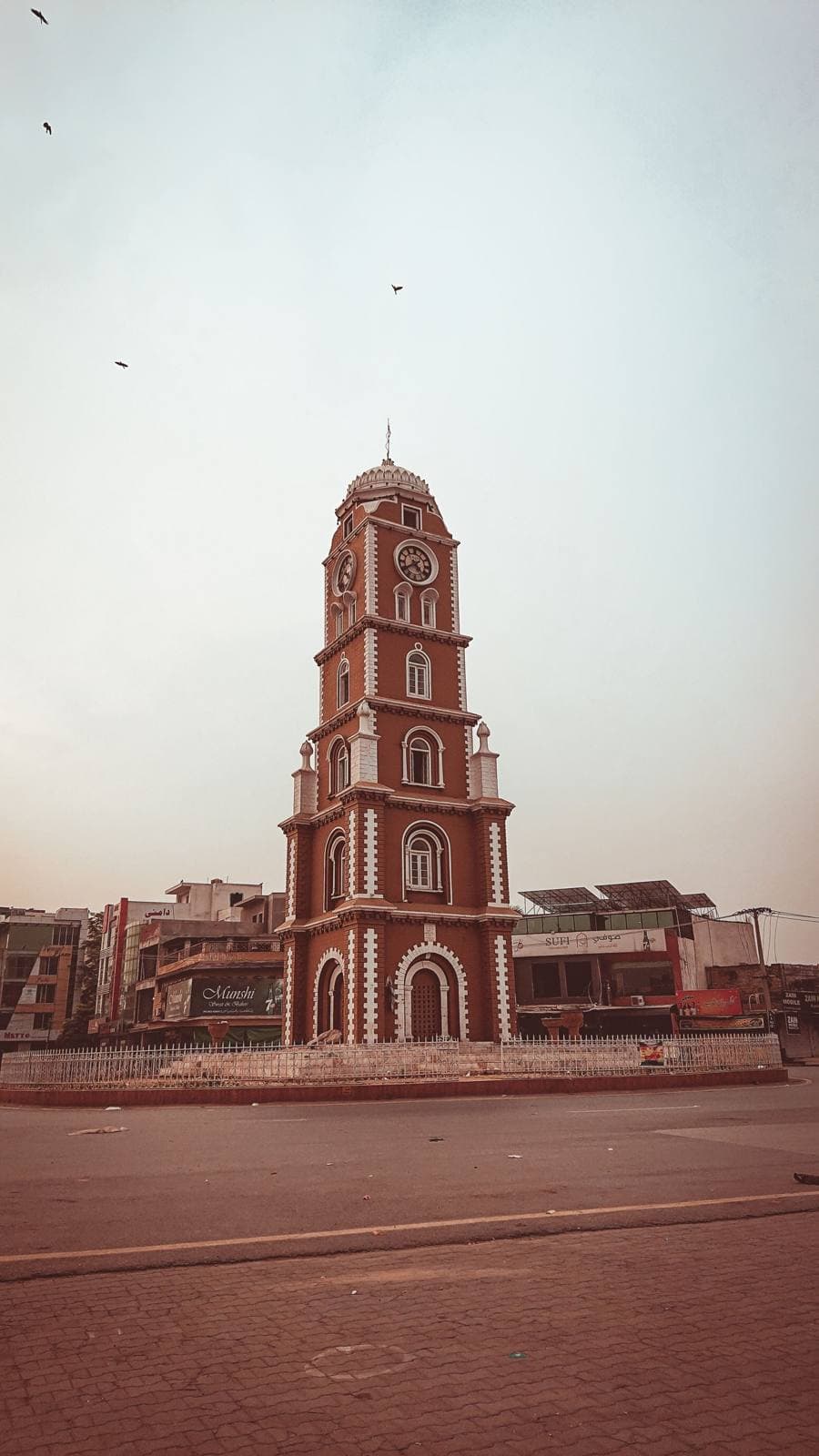 The historic clock tower in Sialkot